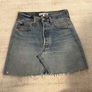 RE/DONE | Levi’s High Rise Denim Mini Skirt
